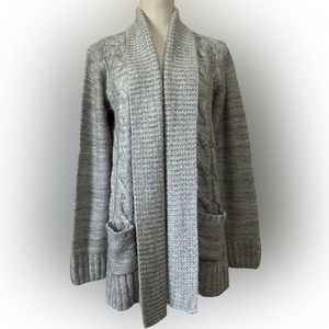 Cardigan Open Front Long Sleeve Gray | Size L | EUC